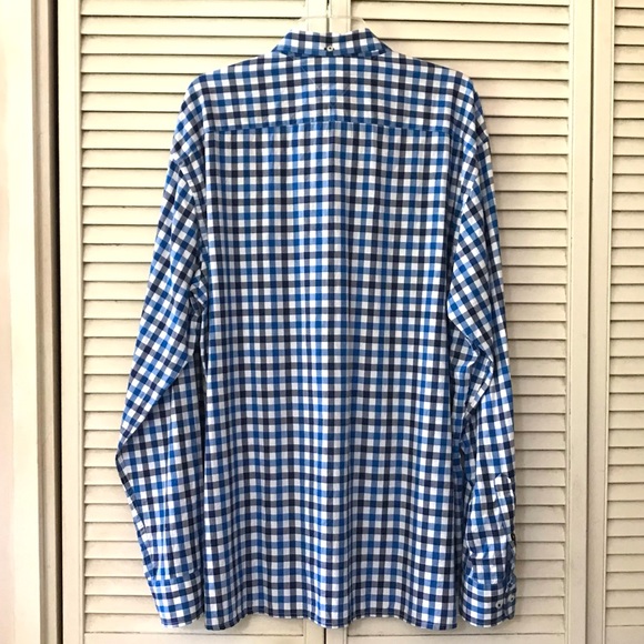 Tommy Hilfiger Mens Shirt XXL Blue Gingham Long Sleeve Button Down Collar Pocket - Picture 3 of 9
